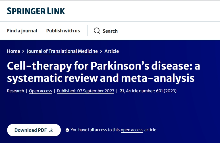 干細胞療法治療帕金森?。合到y(tǒng)評價和薈萃分析