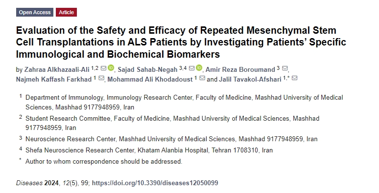 通過研究患者特異性免疫學和生化生物標志物來評估 ALS 患者重復間充質干細胞移植的安全性和有效性